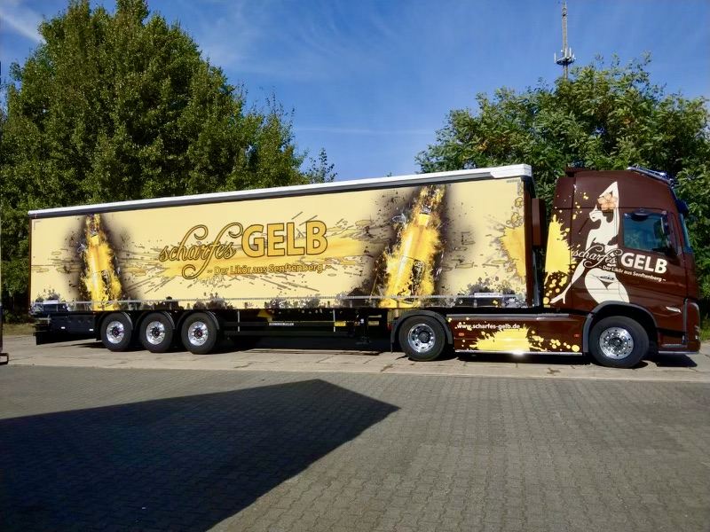 Scharfes Gelb – LKW-Vollfolierung