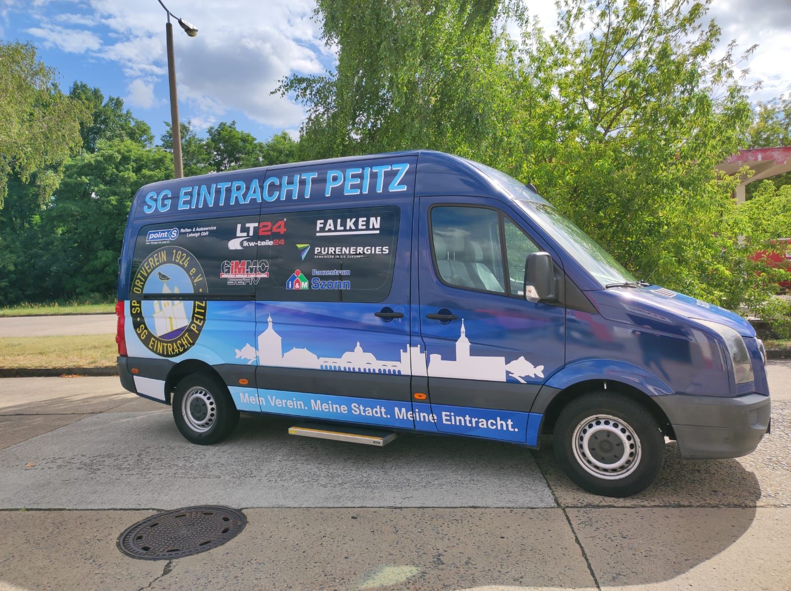SG Eintracht Peitz – Vereinsbus-Beschriftung